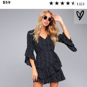 Polka-dot wrap dress